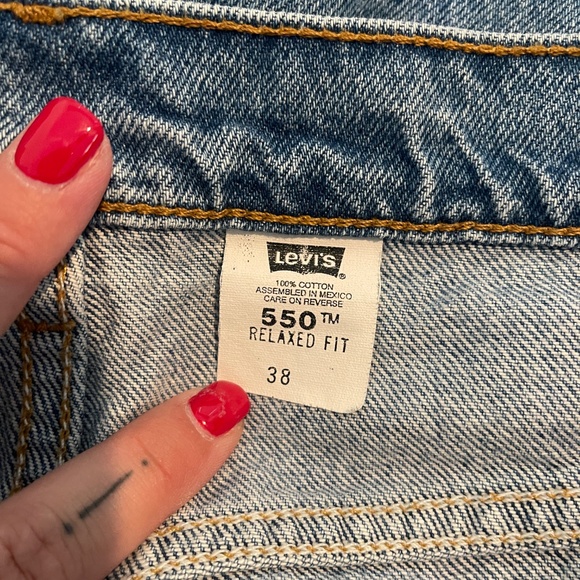 Levi’s 550 Relaxed Fit Denim Shorts Men’s 38 Orange Label - Picture 4 of 9